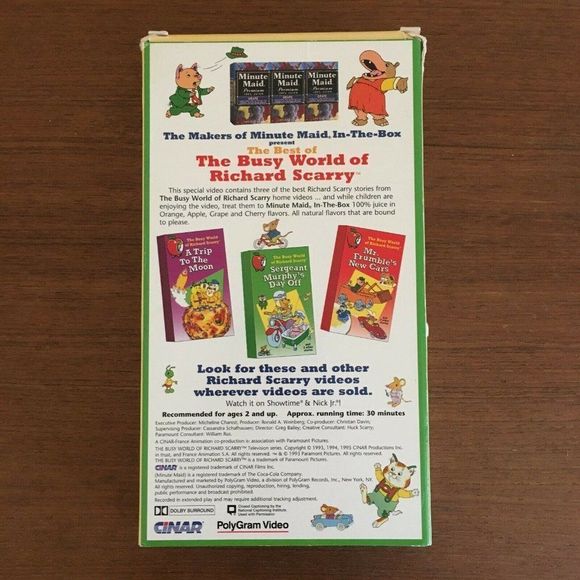 The Best of The Busy World of Richard Scarry (VHS, - Picture 3 of 4